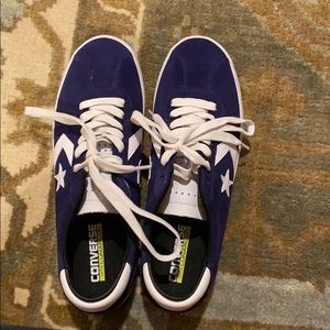 Navy blue suede converse